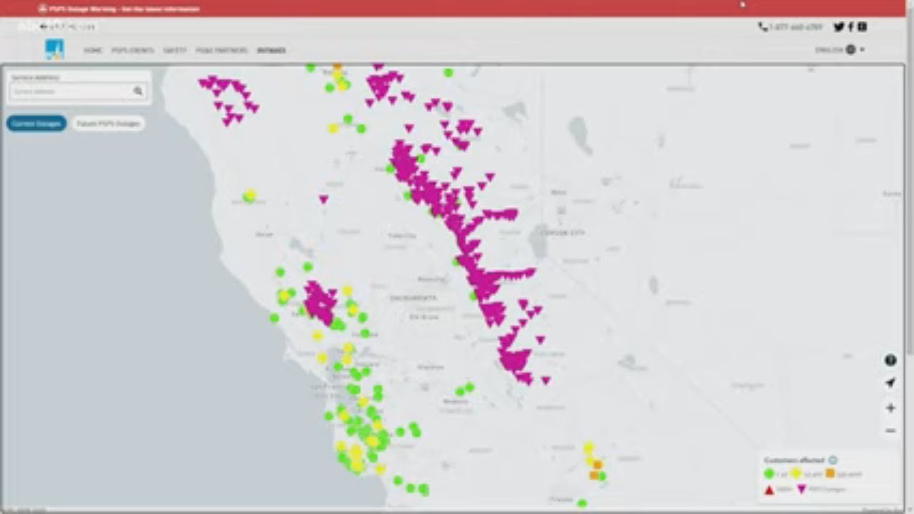 PG&E Power Shutoffs: Power out for 172,000 customers because of fire risk | Tuesday morning update