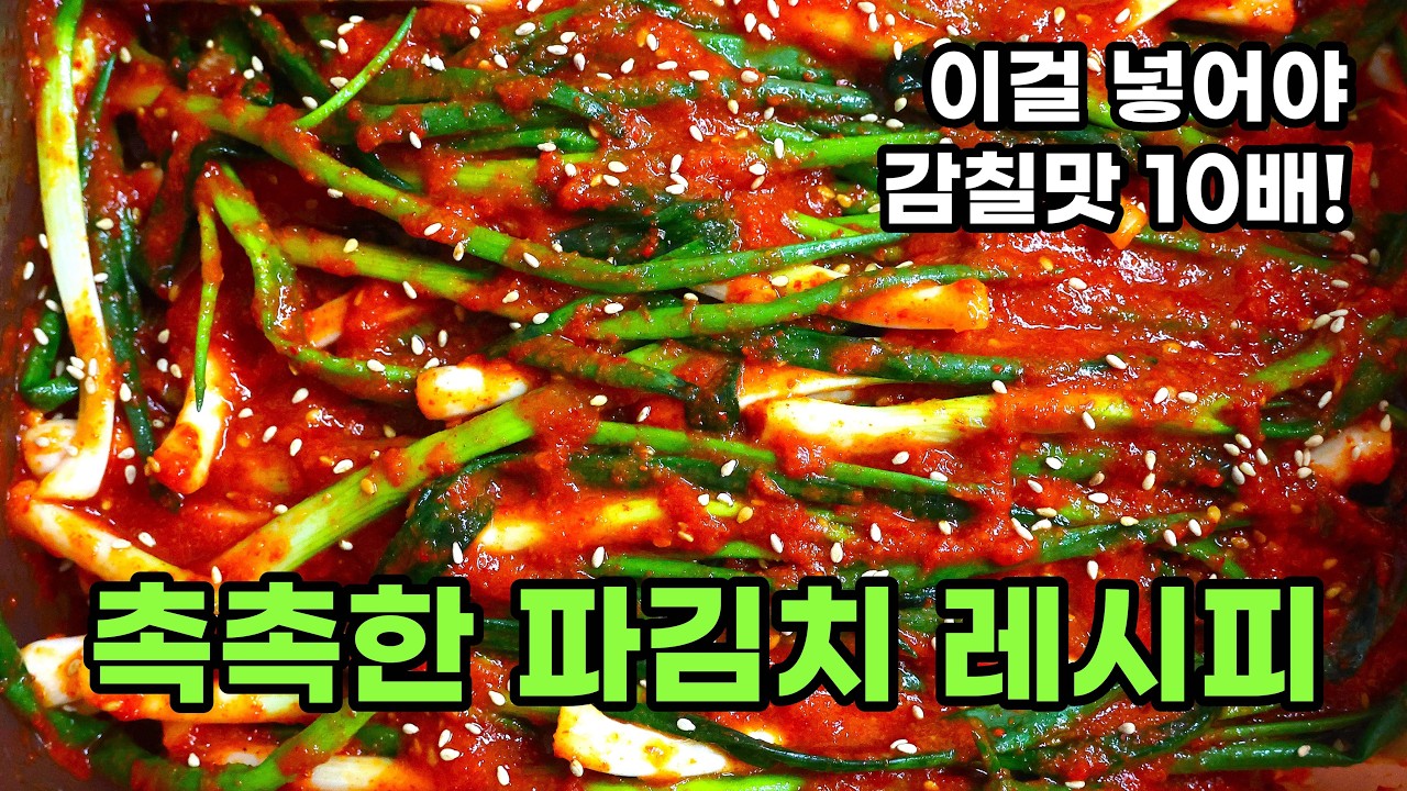 사근사근~ 부드러운 파김치 맛있게 담그는법😊 익을수록 새콤한 맛이 기가 막힙니다