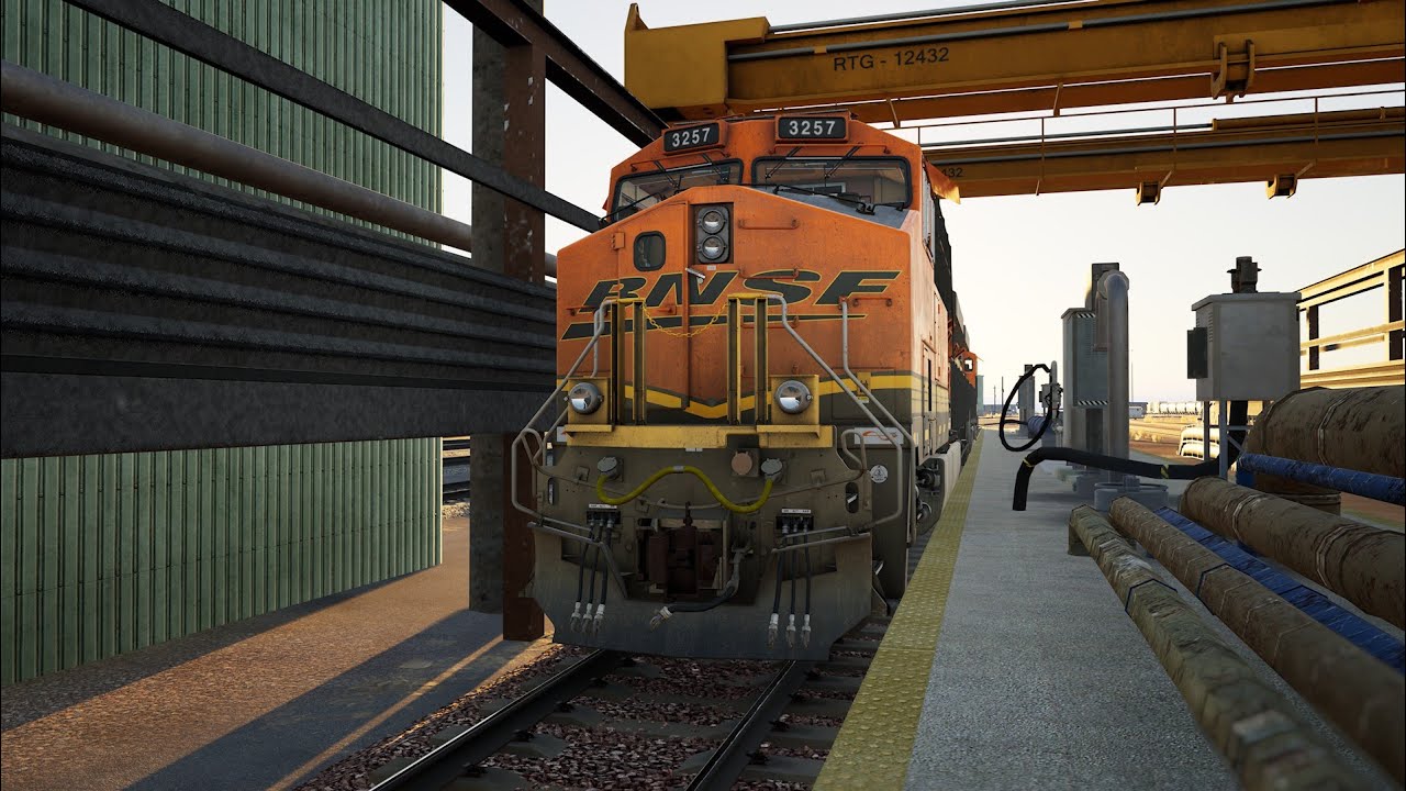 Train Sim World 6 Shop Class scenario in a BNSF ES44C4 (sorry for audio and lag issues)