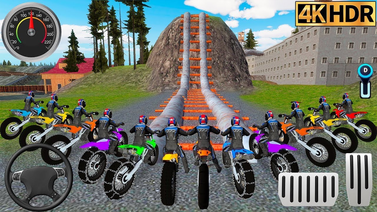 Black De Carros - Motor Dirt Bike Racing Simulator - OffRoad Bike Stunt Driving - Android Gameplay