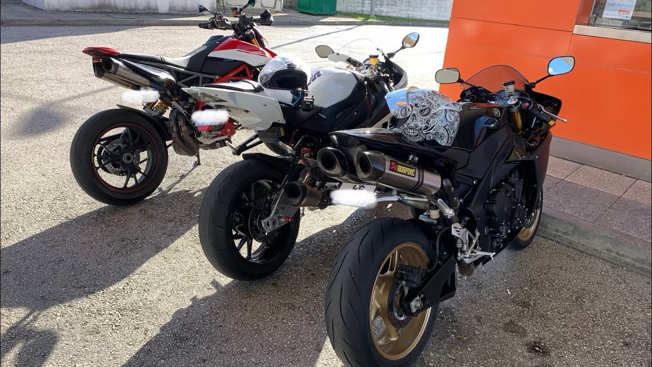 Ducati Hypermotard 950 SP - Riding with S1000rr & R1 - POV - TVD/Bombarral