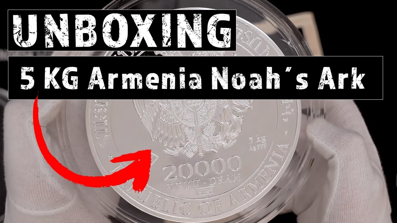 Unboxing 2024 Armenia 5 Kilo Silver Coin | 20,000 Drams Noah´s Ark