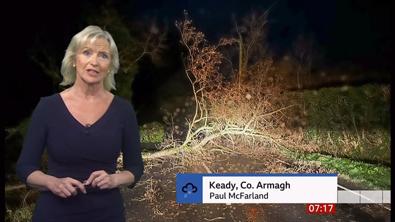 Weather Events - Storm Isha (morning images) & the Leather forecast? (2) (UK) - BBC - 22/Jan/2024