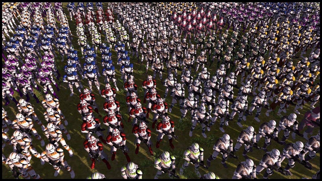 ALL CLONE LEGIONS Storm Grievous's LAIR! - Men of War: Star Wars Mod Battle Simulator