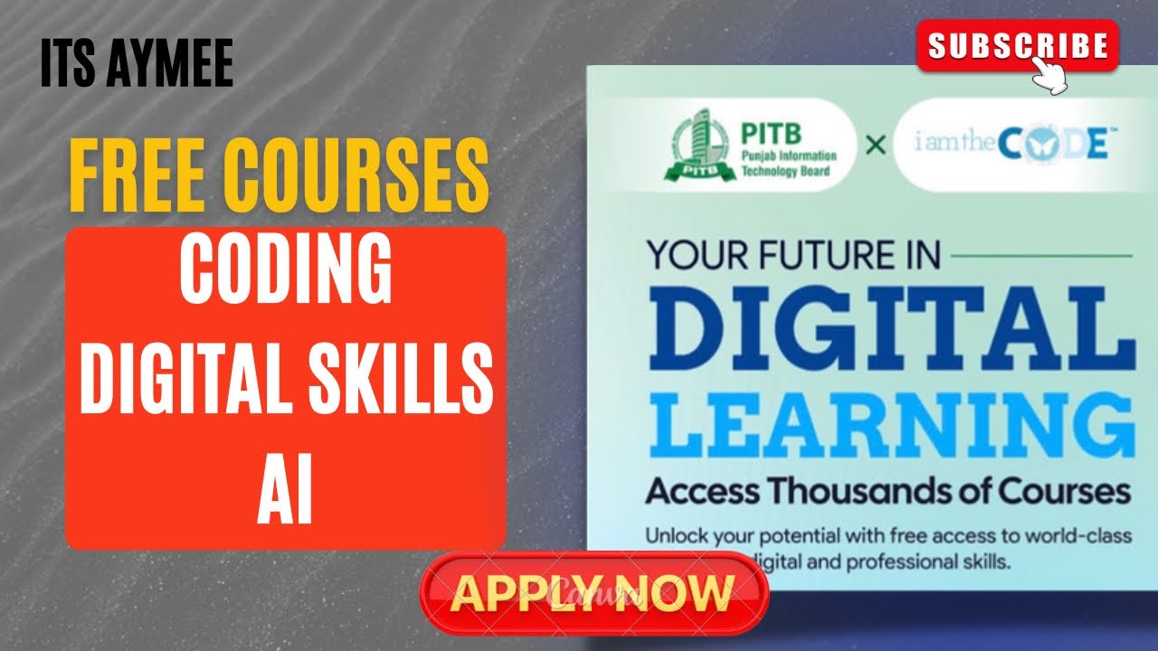 🚀 FREE AI + Coding Courses in Pakistan 🇵🇰 | PITB Digital Skills Program 💻