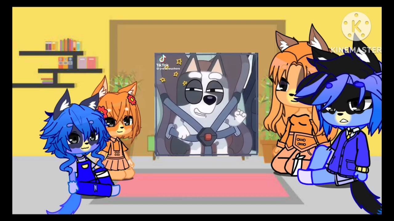 bluey family react to tiktok video