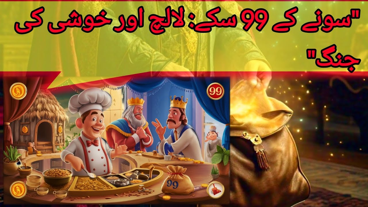 99 Gold of Coins | The Battle of Greed and Happiness | urdu story | king story