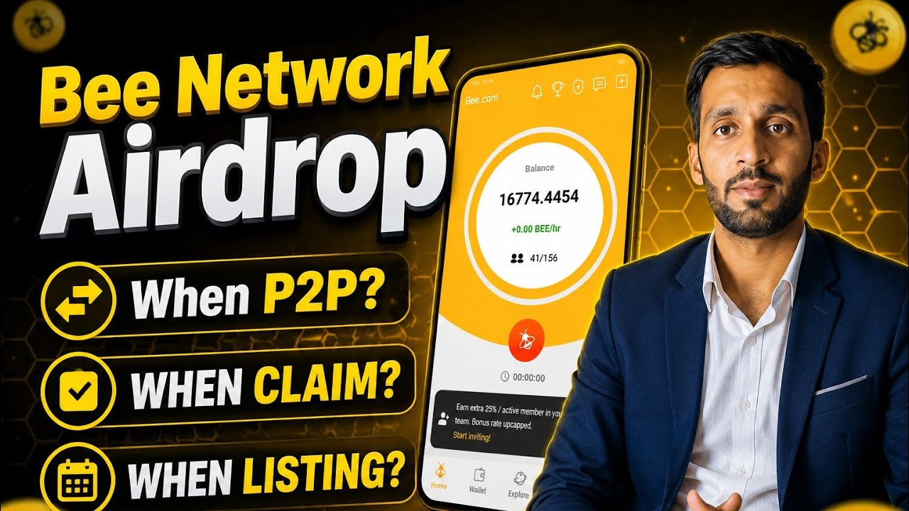 📌BEE NETWORK AIRDROP●WHEN P2P●WHEN CLAIM+LISTING🤯06 YEARS ! WASTE?