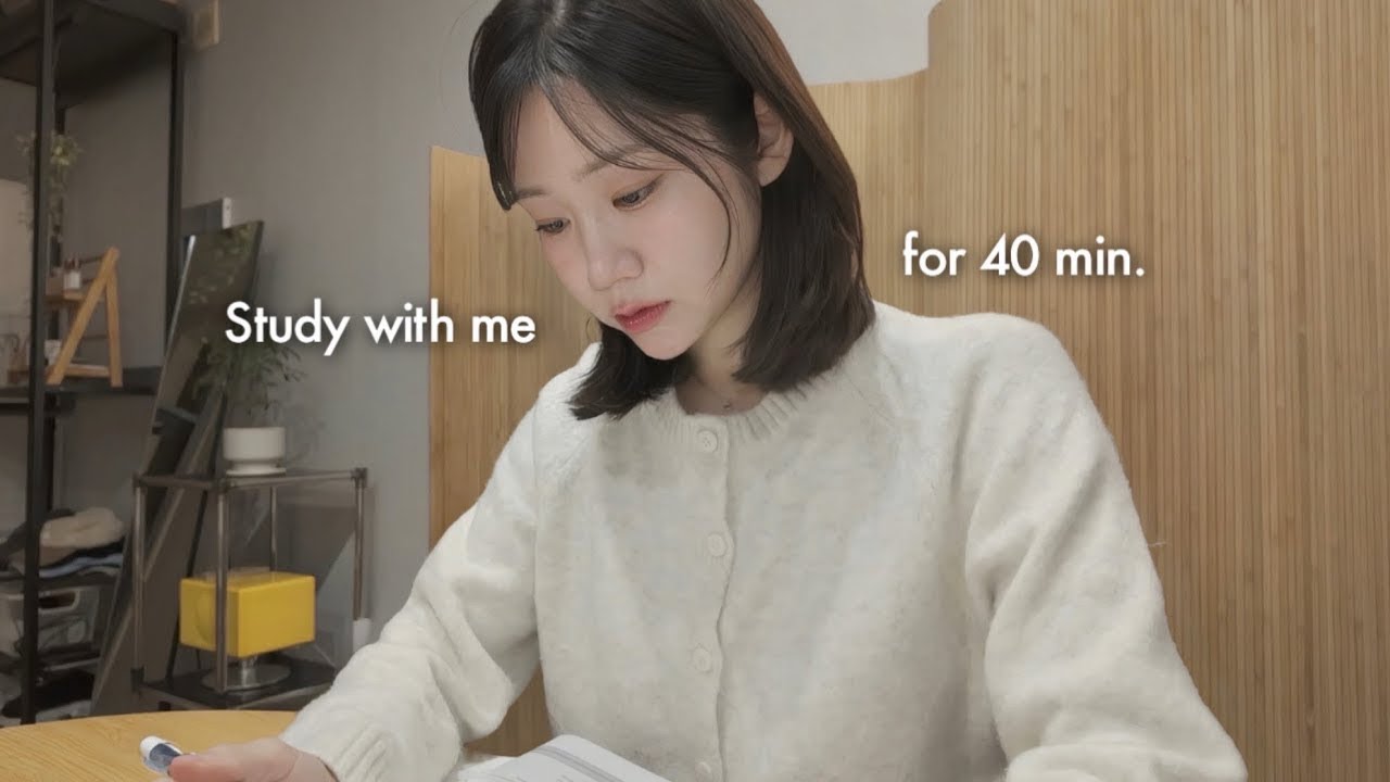 Study with me in a Korea studioㅣ혼자 사는 원룸에서 같이 공부해요ㅣ집중 잘 되는 음악 플레이리스트✏️