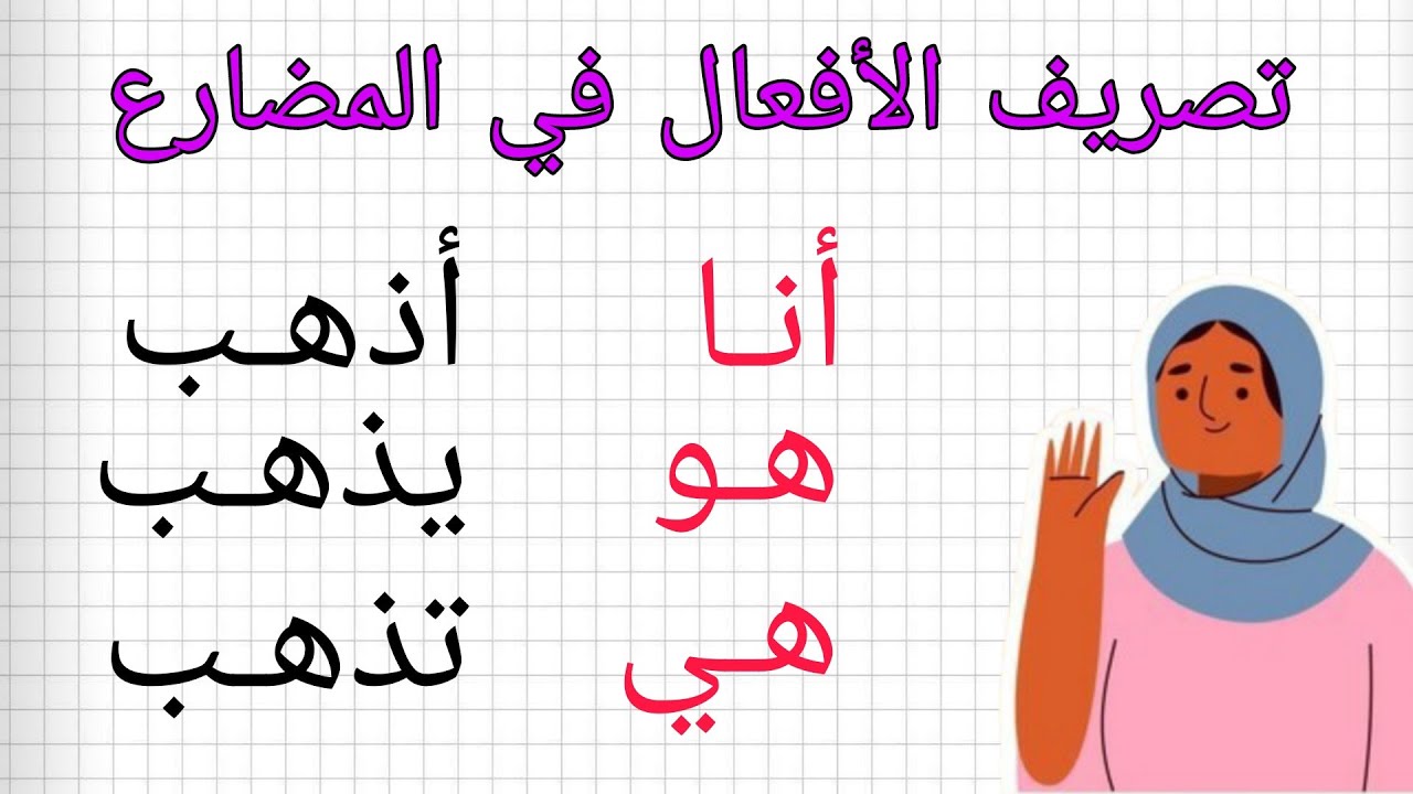 درس الصرف  | تعلم تصريف الأفعال |  تعلم تصريف الأفعال في المضارع بسهولة مع فاطمة (قواعد مهمة)