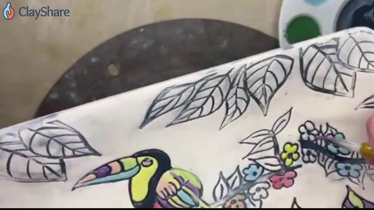 Glazing A Toucan Tray