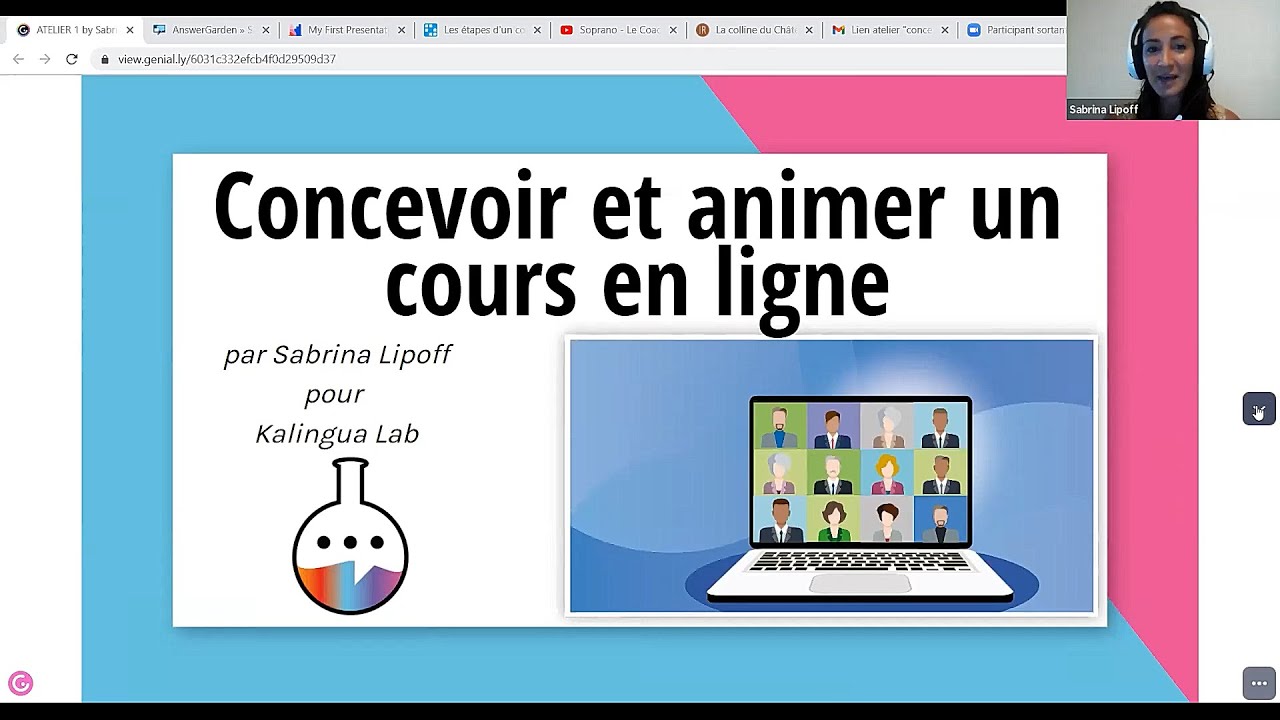 Kalingua Lab replay atelier n° 1:   CONCEVOIR ET ANIMER UN COURS EN LIGNE