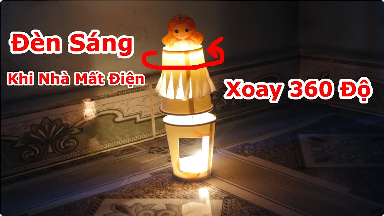 C&aacute;ch Chế Đ&egrave;n Ph&aacute;t S&aacute;ng Khi Nh&agrave; Mất Điện C&oacute; Thể Xoay 360 Độ/ C&aacute;ch L&agrave;m Đ&egrave;n Lồng Ph&aacute;t S&aacute;ng Tự Động Xoay