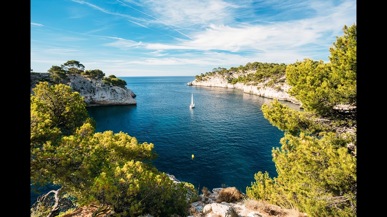 Summer bliss: Mediterranean coast sounds 🌊 Deep sea & cicadas | Calanques de Marseille (no music 3H)