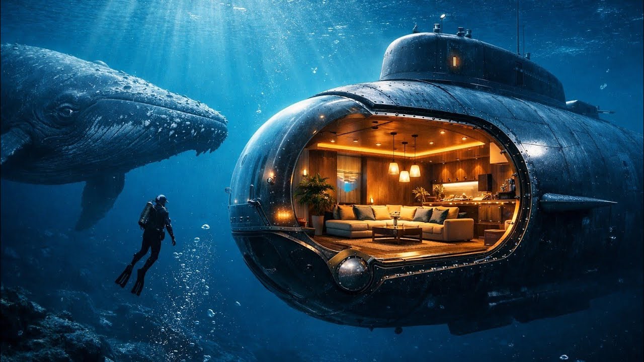 Building a Luxury Underwater House in Deep Ocean | Secret Submarine Home Build Step by Step! 