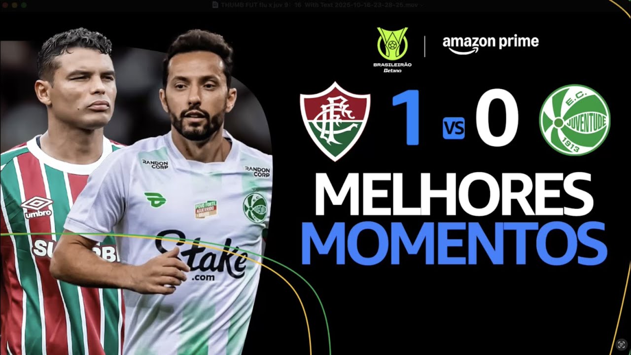 FLUMINENSE 1 x 0 JUVENTUDE | MELHORES MOMENTOS | CAMPEONATO BRASILEIRO 2025