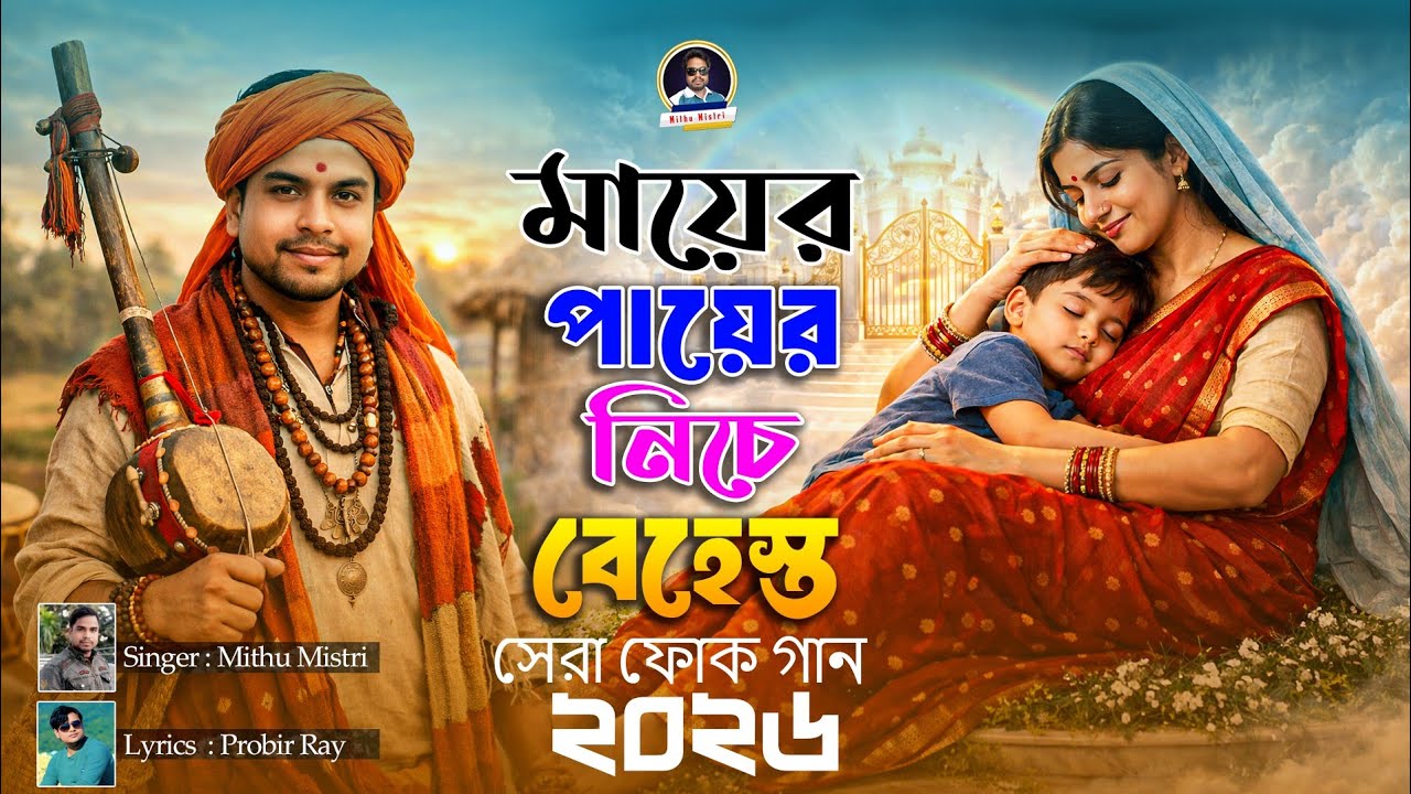 মায়ের পায়ের নিচে বেহেস্ত |Mayer Phayer Niche Bhejto|Mithu Mistri | মায়ের গান ২০২৬|বাংলা সেরা ফোক গান