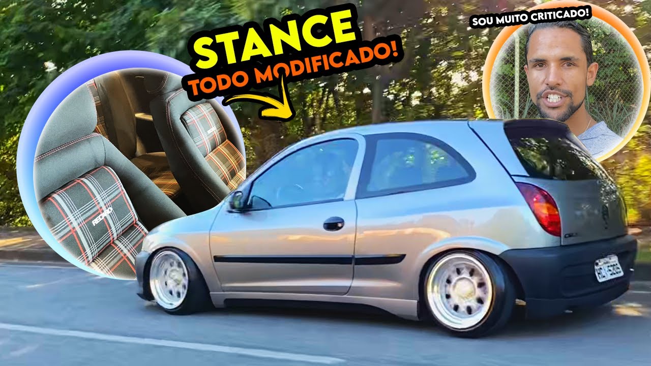 GM CELTA REBAIXADO DE ARO 15 ESTILO STANCE BEM GRINGO