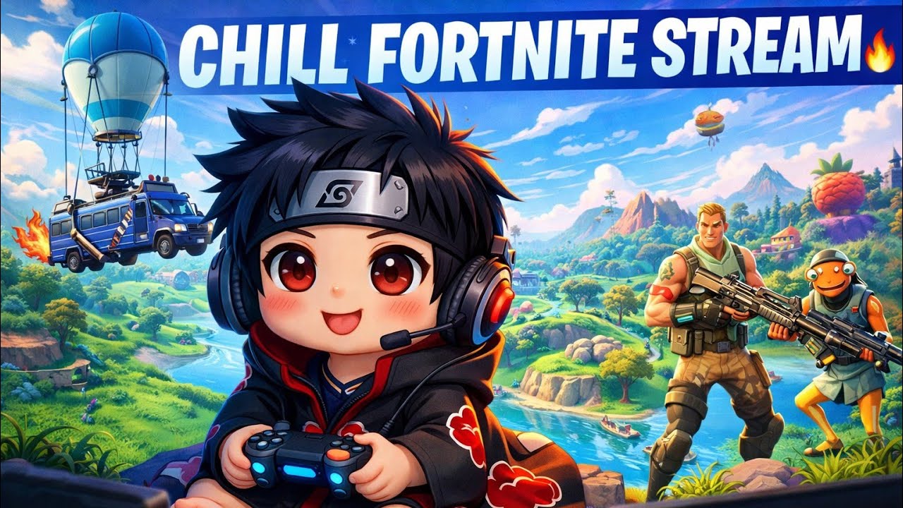 Chill fortnite stream with uchiha Baby