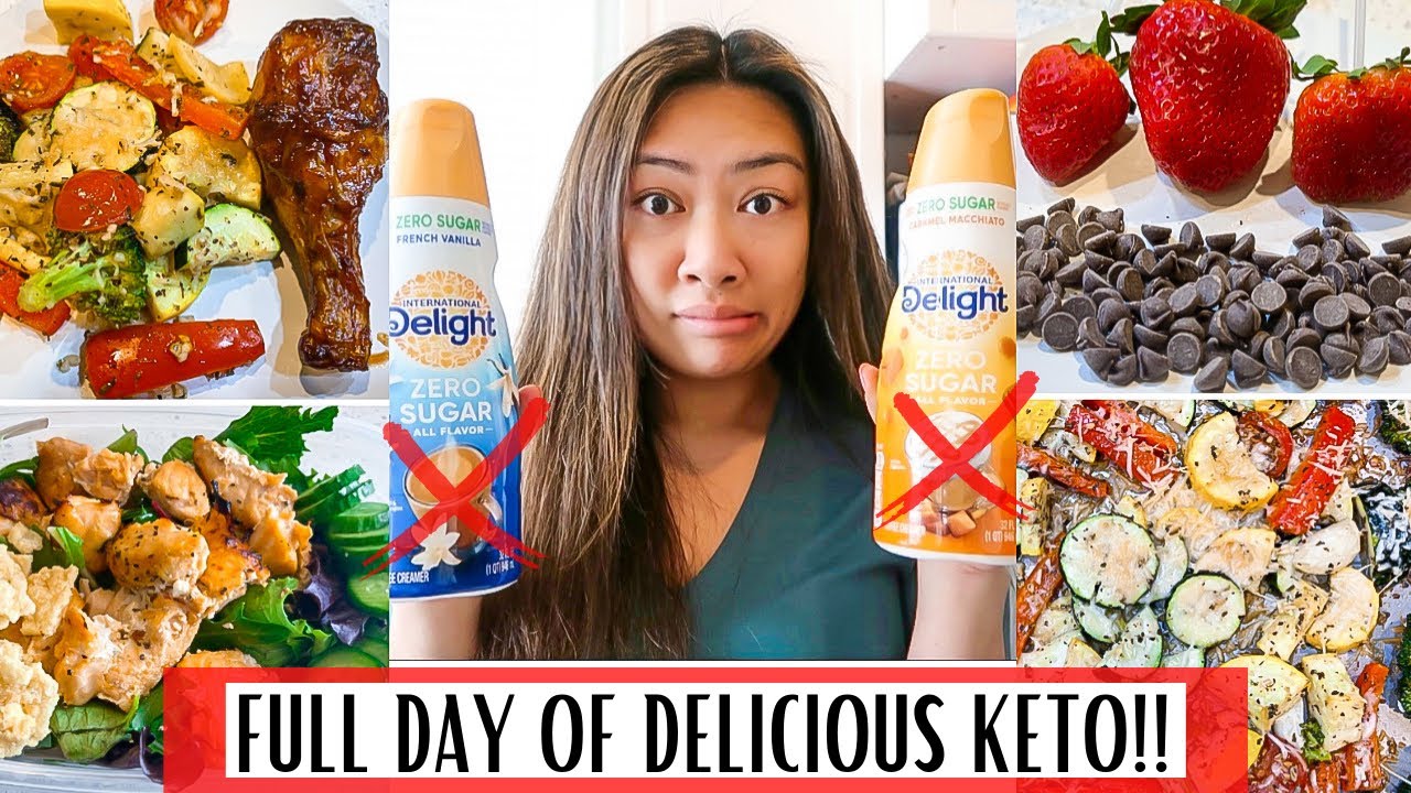DELICIOUS & EASY KETO DAY EATING 30G NET CARBS | SUGAR FREE CREAMERS?? + SIMPLE KETO FOR THE FAMILY!