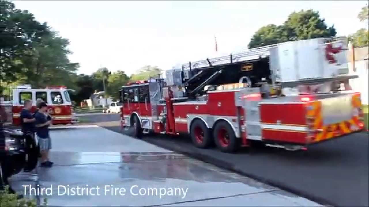 New Seagrave Aerialscope arriving at Third District Fire Company