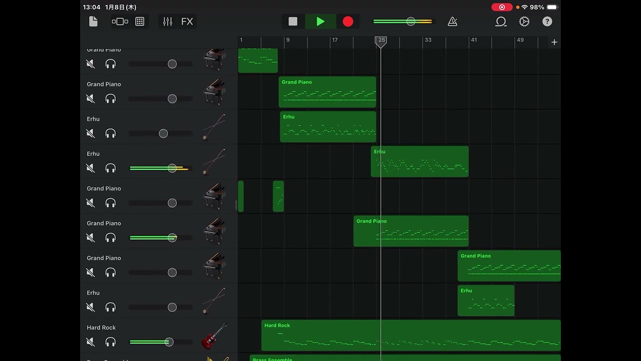 ゴジラのテーマ　アレンジ　feat-lizardgarageband