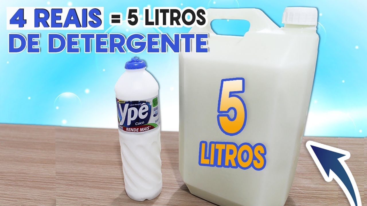 COM 4 REAIS VOCÊ FAZ 5 LITROS DE DETERGENTE #134 Receitas de Pai