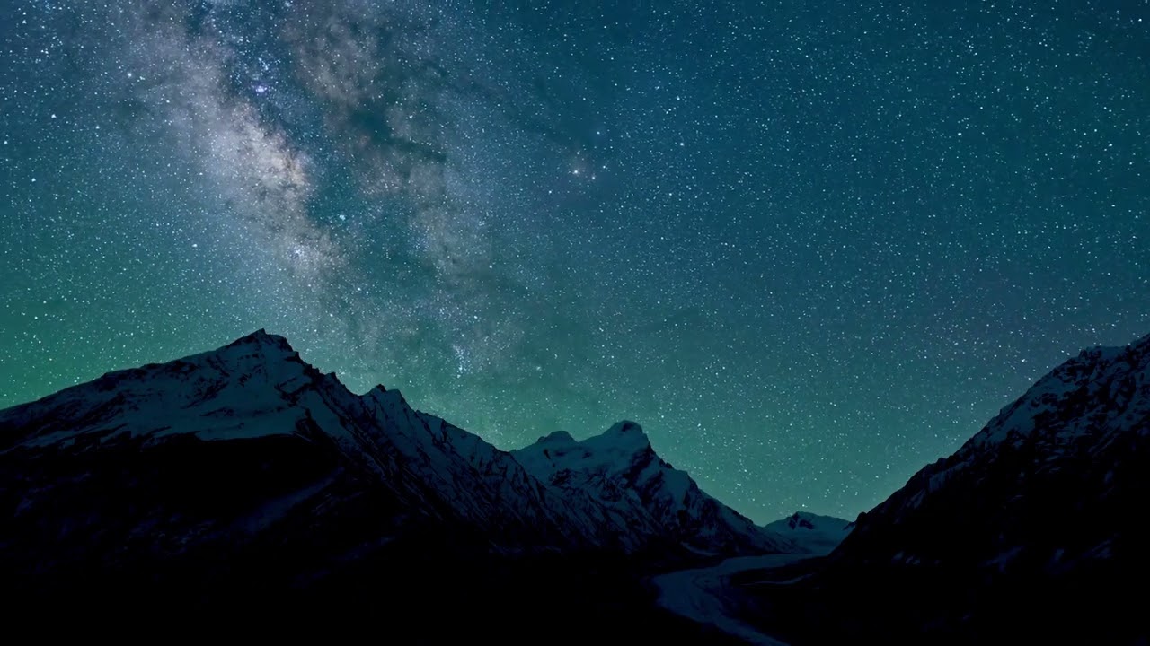 Milkyway Timelapse over Drang Drung Glacier, Pensi La Pass, Zanskar Valley, Ladakh May 2025.