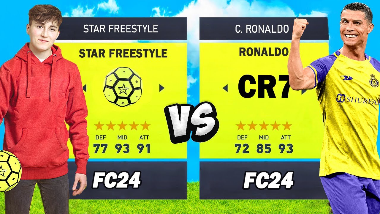 StarFreestyle vs. Cristiano Ronaldo ... sur Fc24 (Qui est le meilleur?)