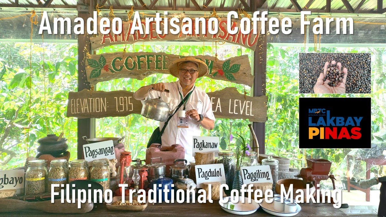 Amadeo Artisano Coffee Farm in Cavite. Filipino Traditional Coffee Making.
