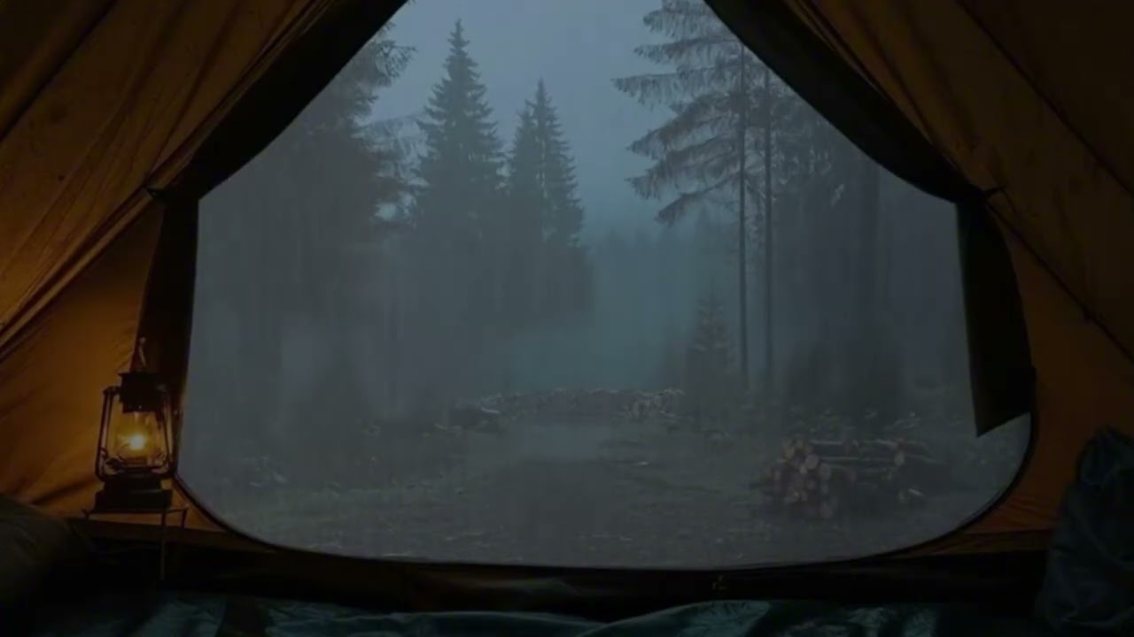 Night Rain Sounds for Sleep &ndash; 1 Hour Calm Ambient Rain