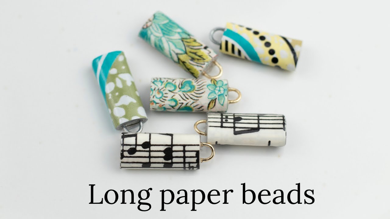 How to make long flat paper beads