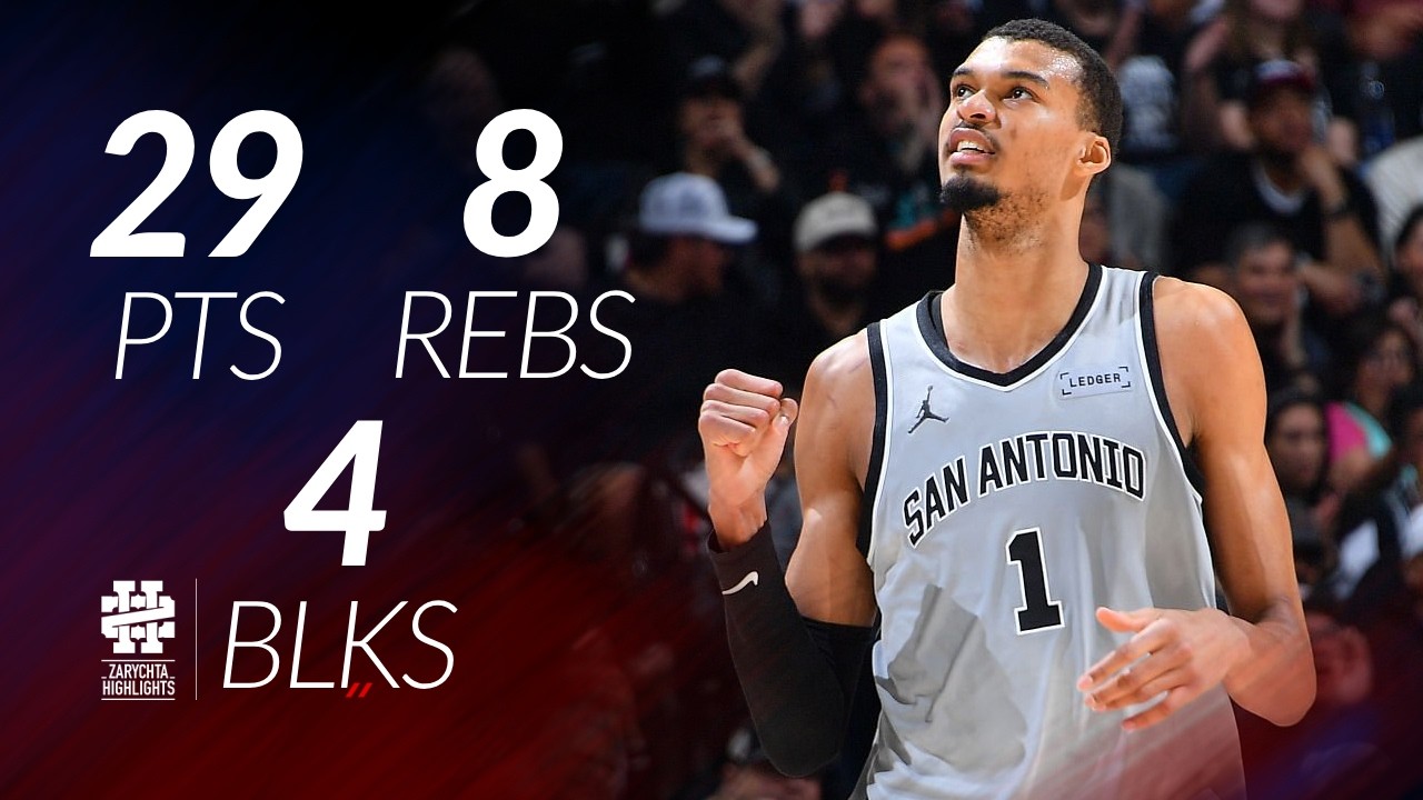 Виктор Вембаньяма, 29 очков, 8 подборов, 4 блока против «Рокетс» в сезоне 25/26.