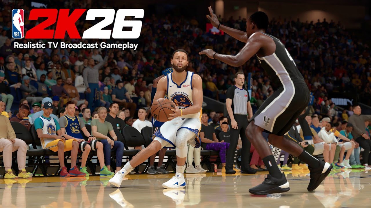 NBA 2K26 Realistic Gameplay | Warriors vs Spurs | TV Broadcast