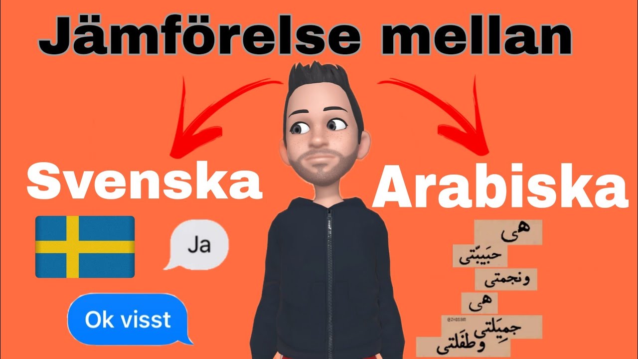 Jämförelse mellan arabiska och svenska -  موضوع سويدي عن مقارنة بين اللغة السويدية و العربية