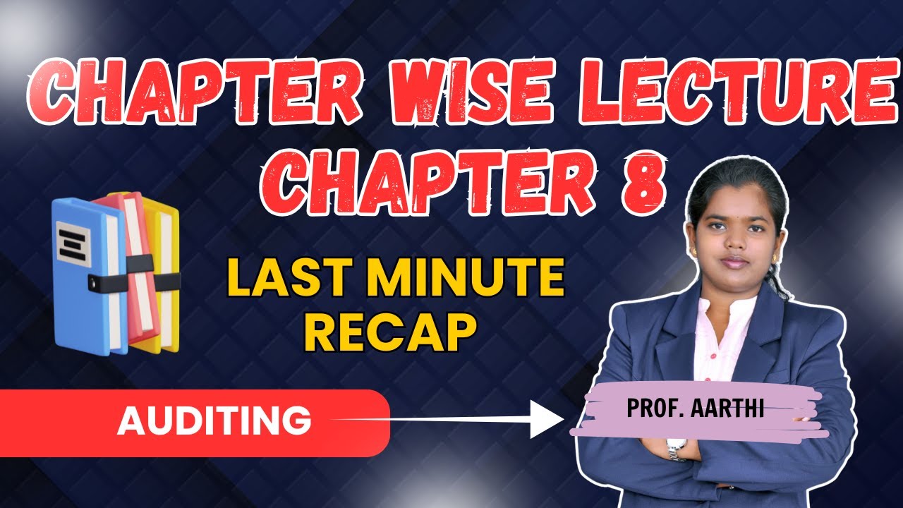 CA INTER | AUDIT | CHAPTER 8 PART 1 | JAN 2026