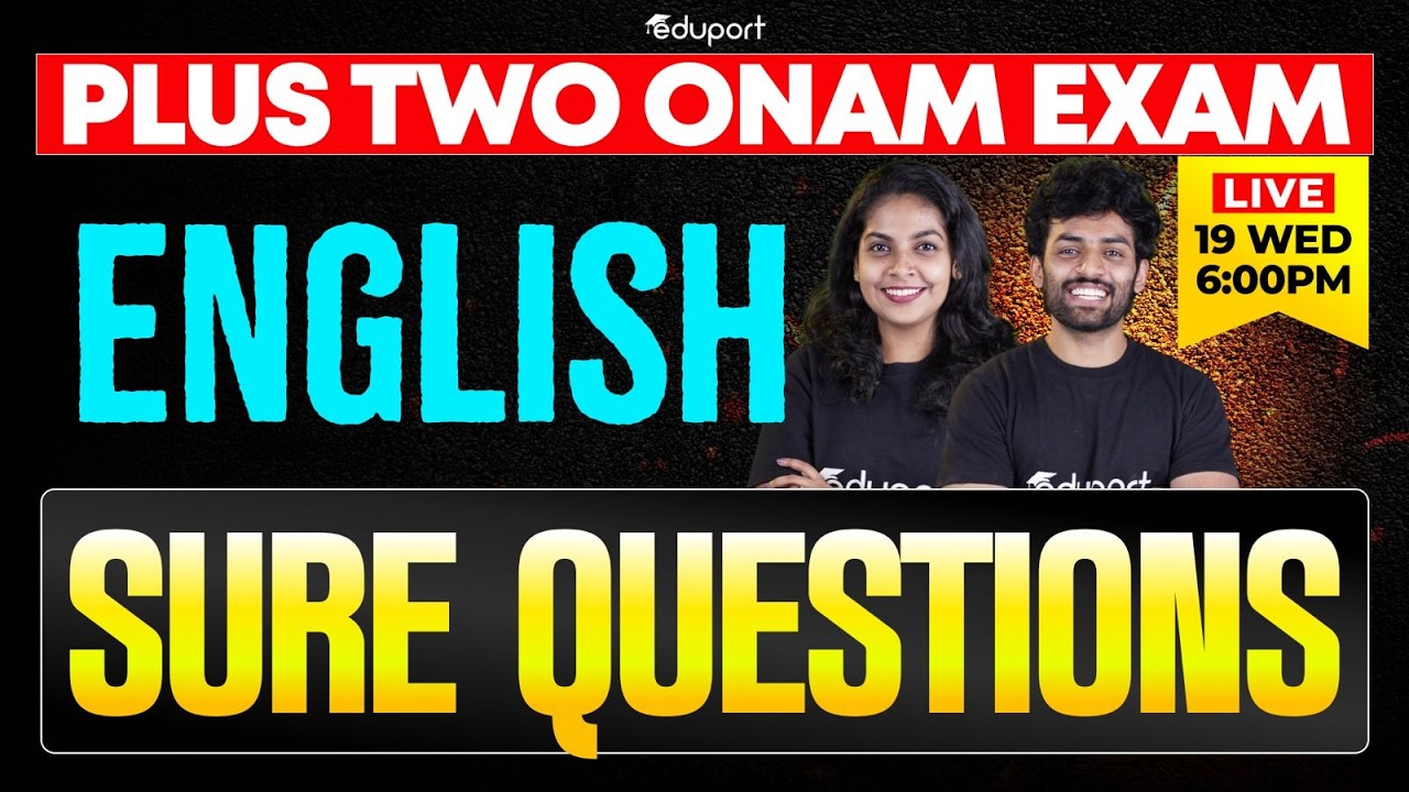 Plus Two English Onam Exam | English Sure Questions | Eduport Plus Two