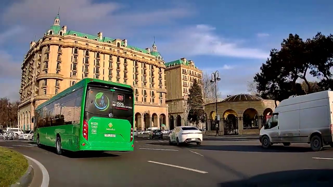 Səhər Bakı küçələri ilə sakit sürüş. 08 02 2026