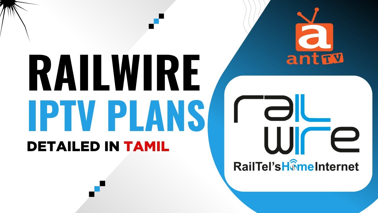 🚅RAILWIRE IPTV Plans & Prices🛜|IPTV Channels List|Detailed In Tamil✅