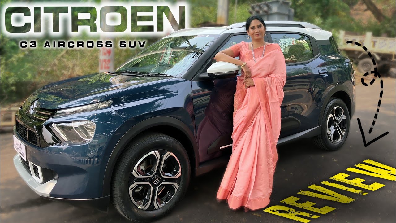 తక్కువ బడ్జెట్ SUV Car | Citroen C3 Aircross 5+2 Suv Detail Review In Telugu | V automobiles