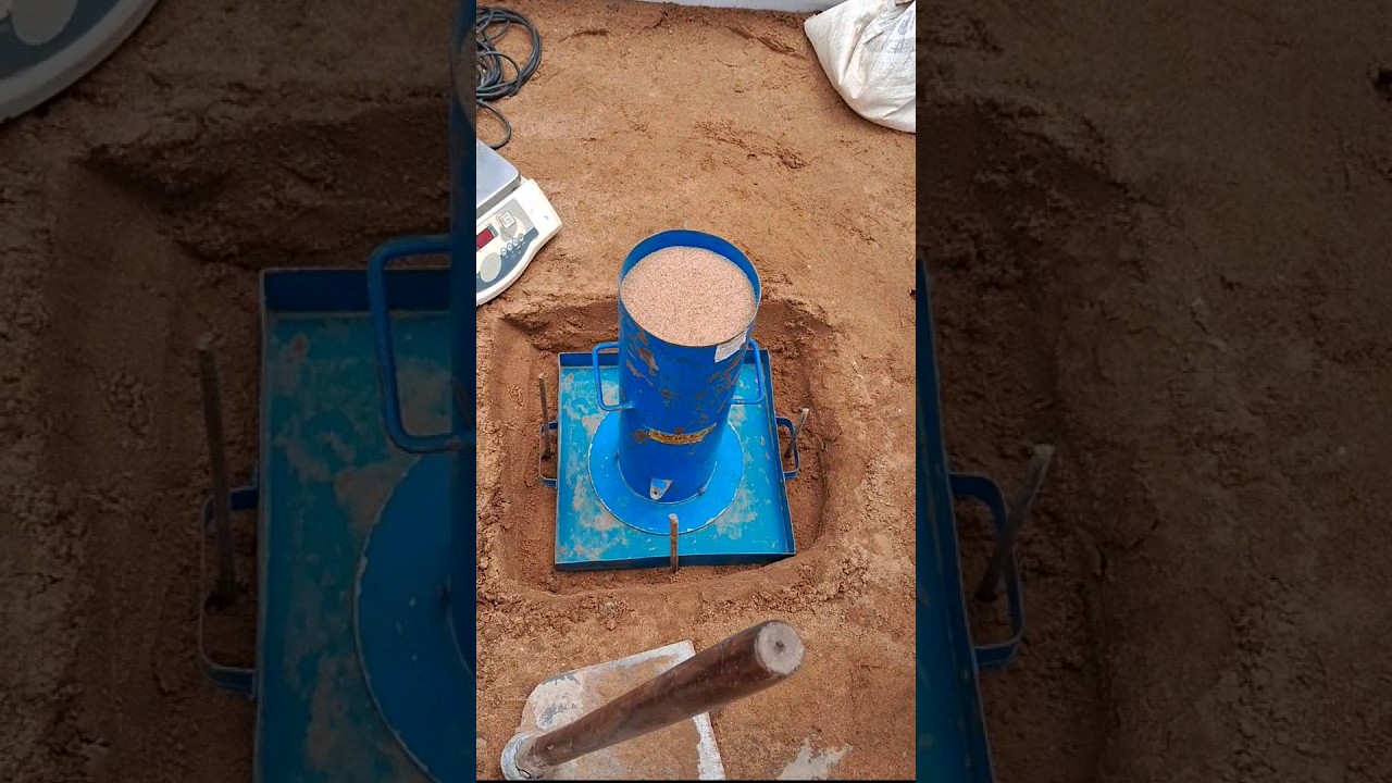 soil compaction test by soil replacement #soil #compaction #soiltesting #building #qualitytesting
