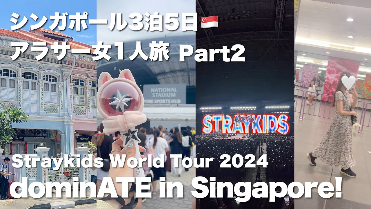 【Vlog】シンガポール3泊5日🇸🇬女一人旅/スキズのシンガポール公演/オタクの海外遠征/バクテー/カトン地区観光【Part2/Singapore Vlog】
