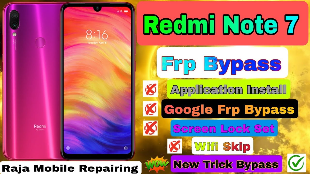 Redmi Note 7 Frp Bypass | Redmi Note 7 Gmail Account Bypass