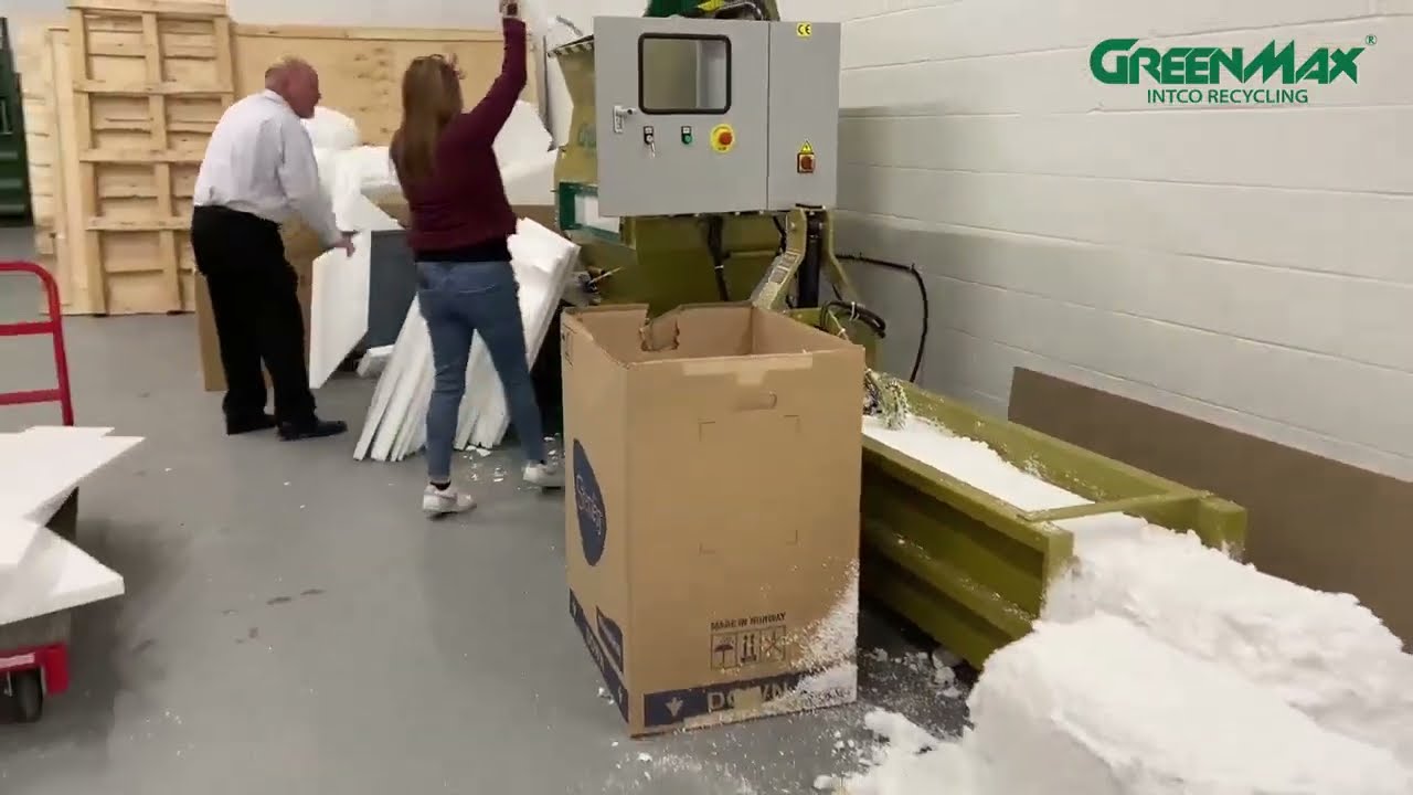 Compacteur de polystyr&egrave;ne A-C200 pour recycler les emballages PSE par le magasin de meubles U.S.