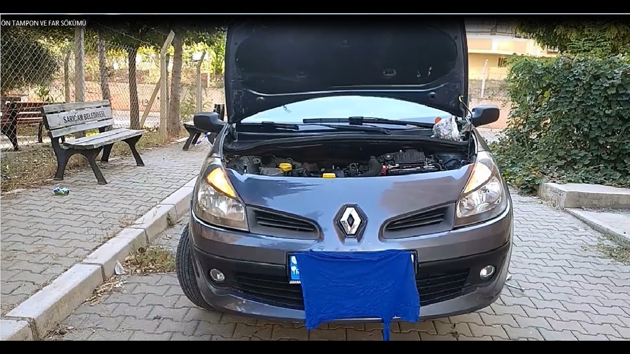 CLİO 3 ÖN TAMPON VE FAR NASIL SÖKÜLÜR..HOW TO REMOVE CLIO 3 FRONT BUMPER AND HEADLIGHT ..