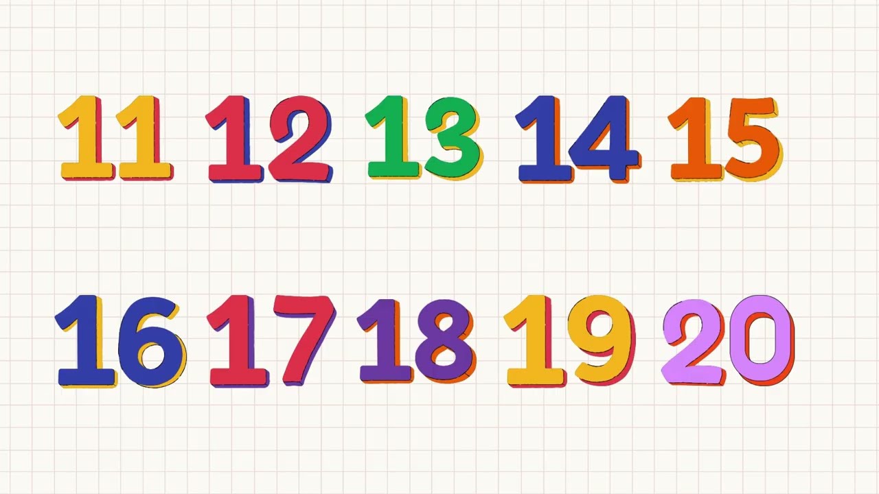 Learn  Number 11 - 20 | Counting Numbers for Kids | Pre-K to Kindergarten