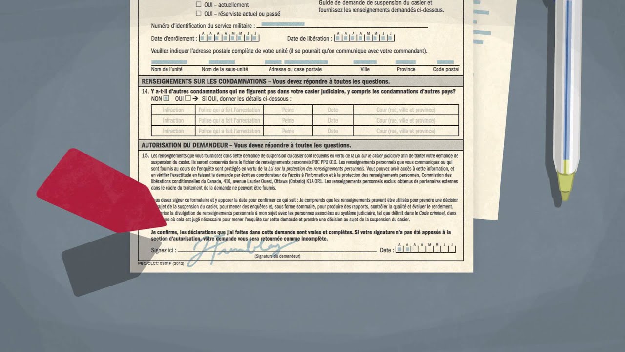 Conseils pour la présentation d'une demande de suspension du casier