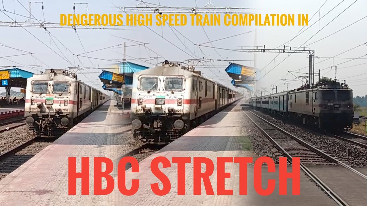 Back to back Dengerous High Speed train Compilation In HBC Stretch|| Coalfield+ Shantiniketan More.
