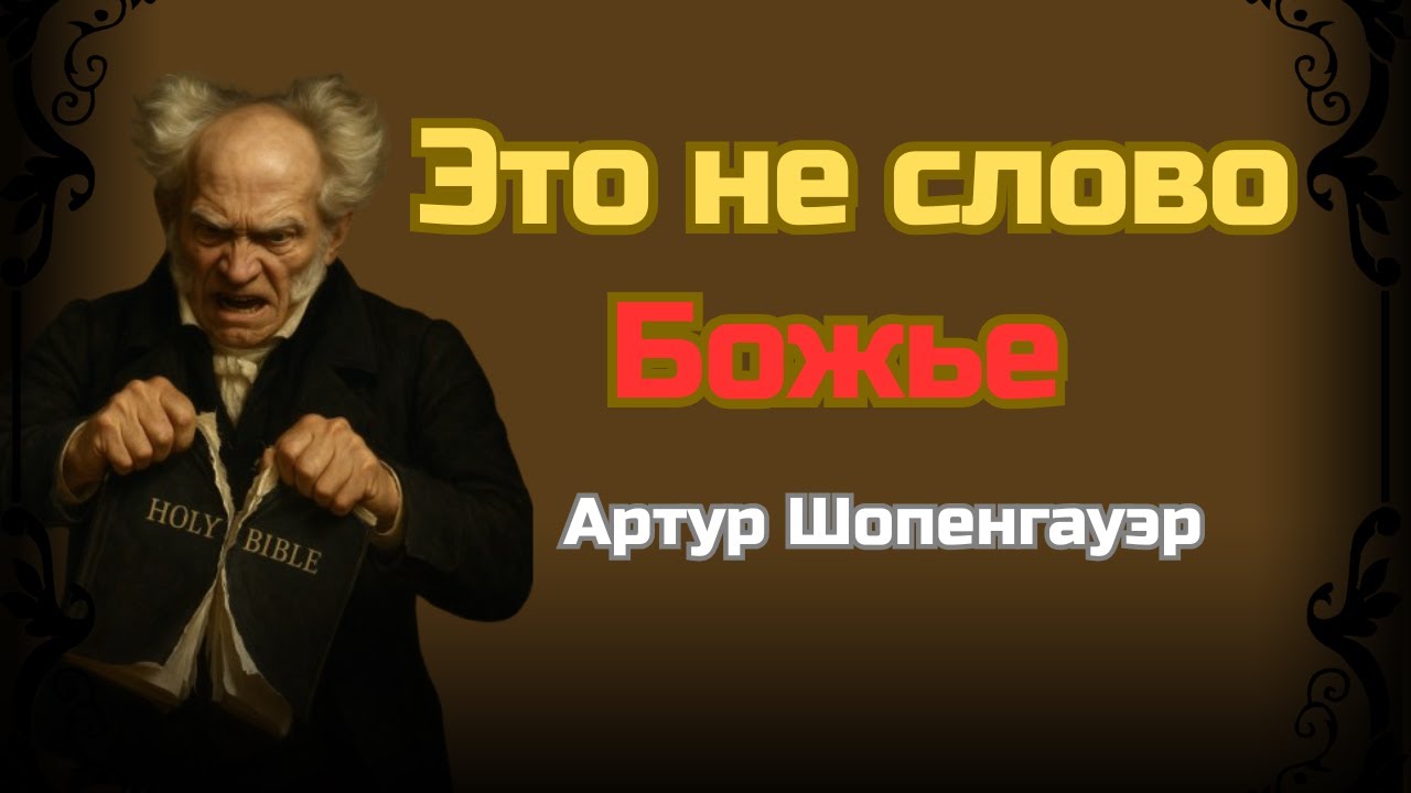 Артур Шопенгауэр разоблачает Библию: величайший обман в истории
