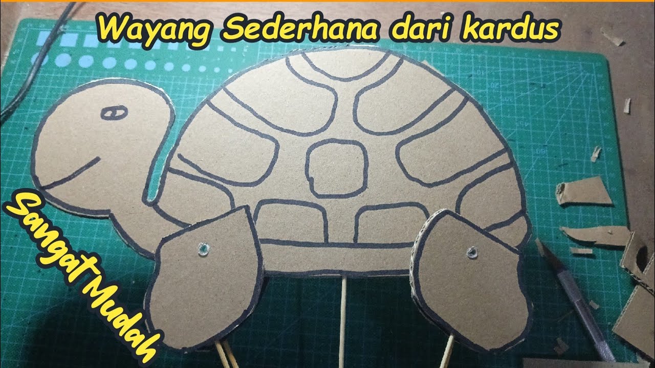 Cara Mudah dan Sederhana Membuat Wayang Mainan Dari kardus KERAJINAN KARDUS